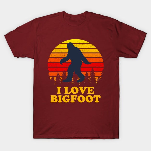 I Love Bigfoot T-Shirt by narekmug